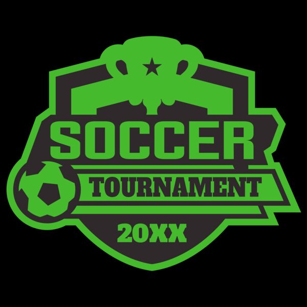 Soccer Tournament logo template 02 Miniatura