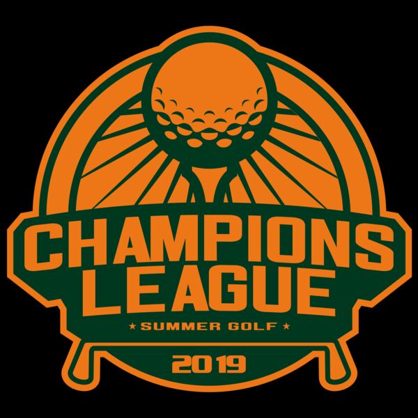Champions League Summer Golf logo template Miniatura