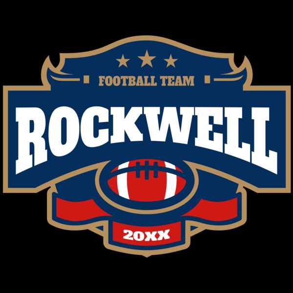Rockwell Football team logo template Miniatura