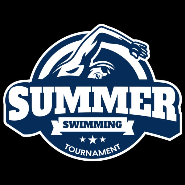 Summer Swimming Tournament logo template Miniatura