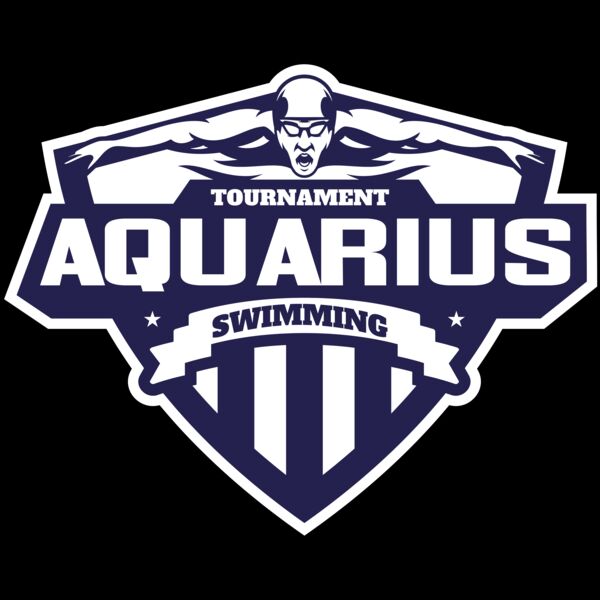 Aquarius Swimming Tournament logo template Miniatura