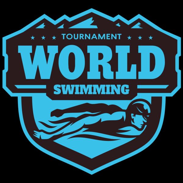 World Tournament Swimming logo template Miniatura