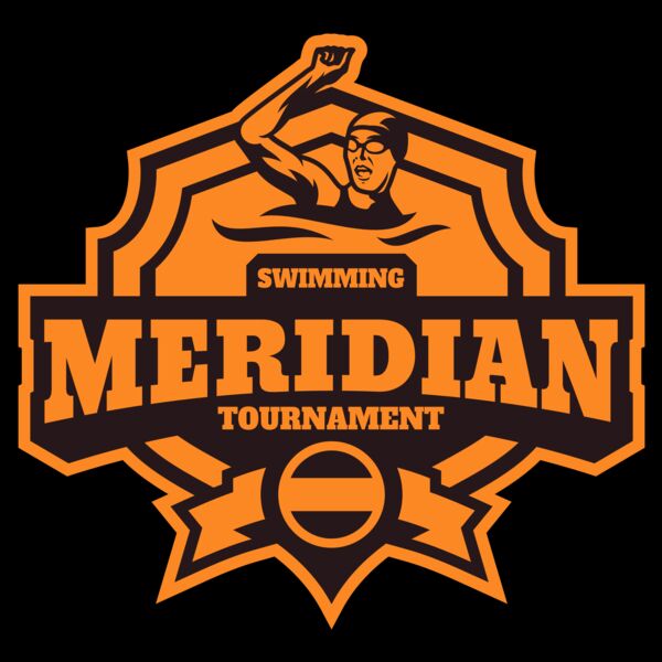 Meridian Tournament Swimming logo template Miniatura